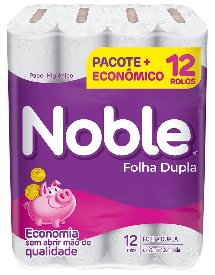 Papel Higiênico Folha Dupla Noble 12 Rolos