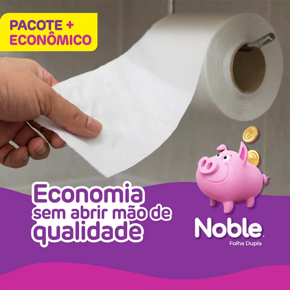 Rolo aberto de Papel Higiênico Noble Folha Dupla