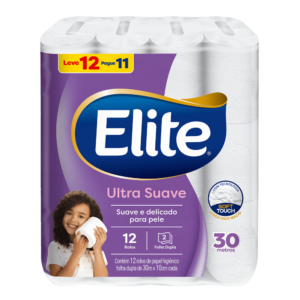 Papel Higiênico Folha Dupla Elite Dualette 12 Rolos