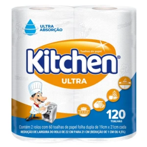 Papel Toalha Folha Dupla Kitchen 120 Folhas