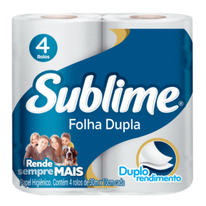 Papel Higiênico Folha Dupla Sublime Softy's 4 rolos - Cód 201710