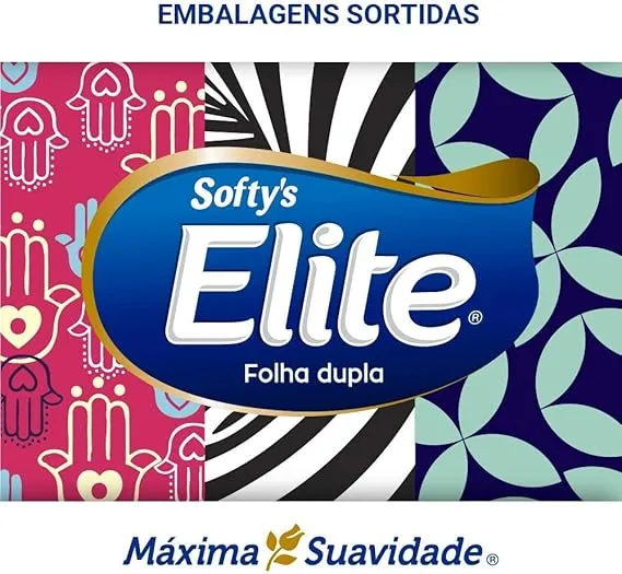 Lenço de Papel Elite Folha Dupla 50 Folhas - Vista Frontal