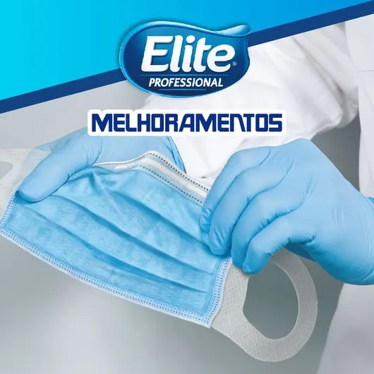 Máscara cirúrgica tripla camada Elite Professional - detalhe do produto