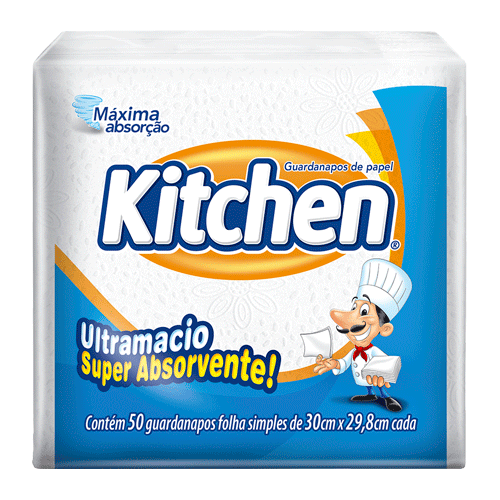 Guardanapo Kitchen Grande Folha Simples 50 Folhas
