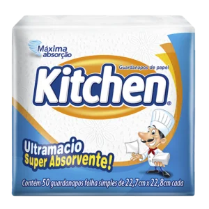 Guardanapo Kitchen Pequeno Folha Simples 50 Folhas