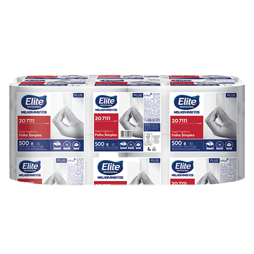 Papel Higiênico Rolo Elite Plus Folha Simples 8 Rolos - Cód. 207111