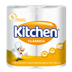 Papel Toalha Folha Dupla Kitchen Classica 100 Folhas Cód. 202604