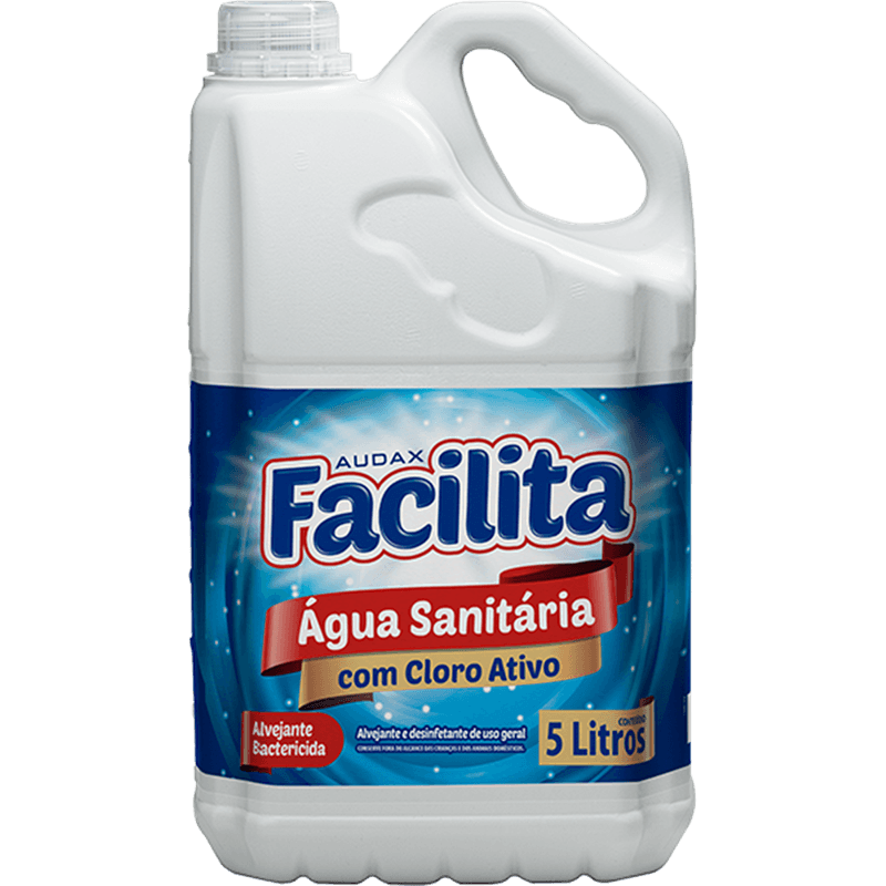 Frasco de Cloro Audax 5L com rótulo azul e branco | Elite M4