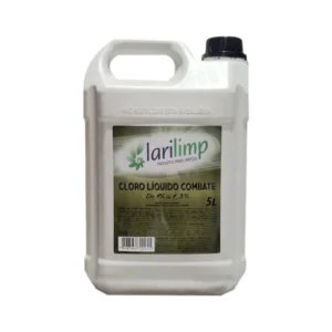 Frasco de Água Sanitária Larilimp 5L com rótulo da marca Larilimp | Elite M4