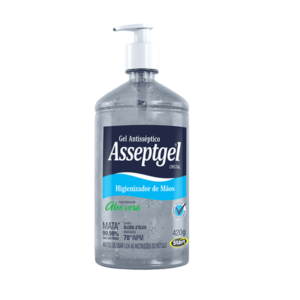 Álcool Gel 70 Asseptgel Pump 420g | Elite M4