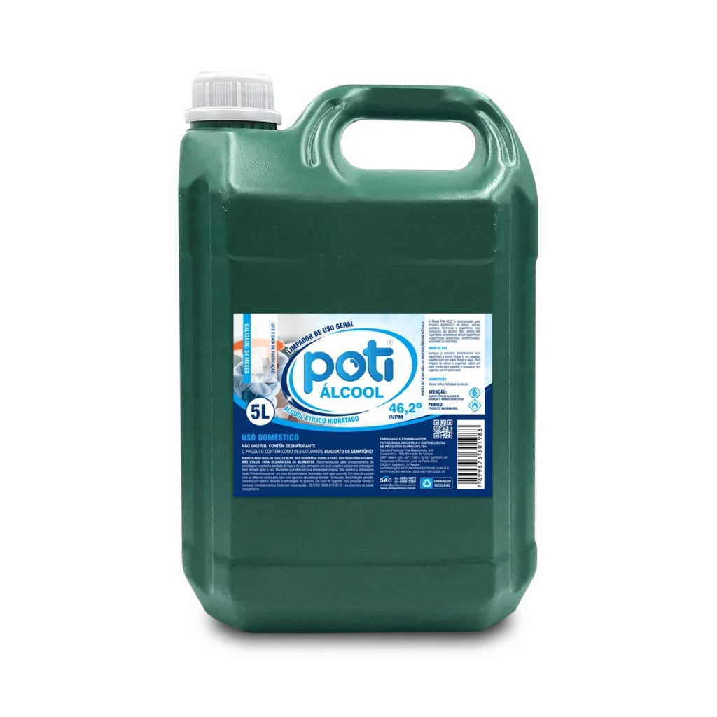 Álcool Líquido 46 Poti 5 Litros | Elite M4