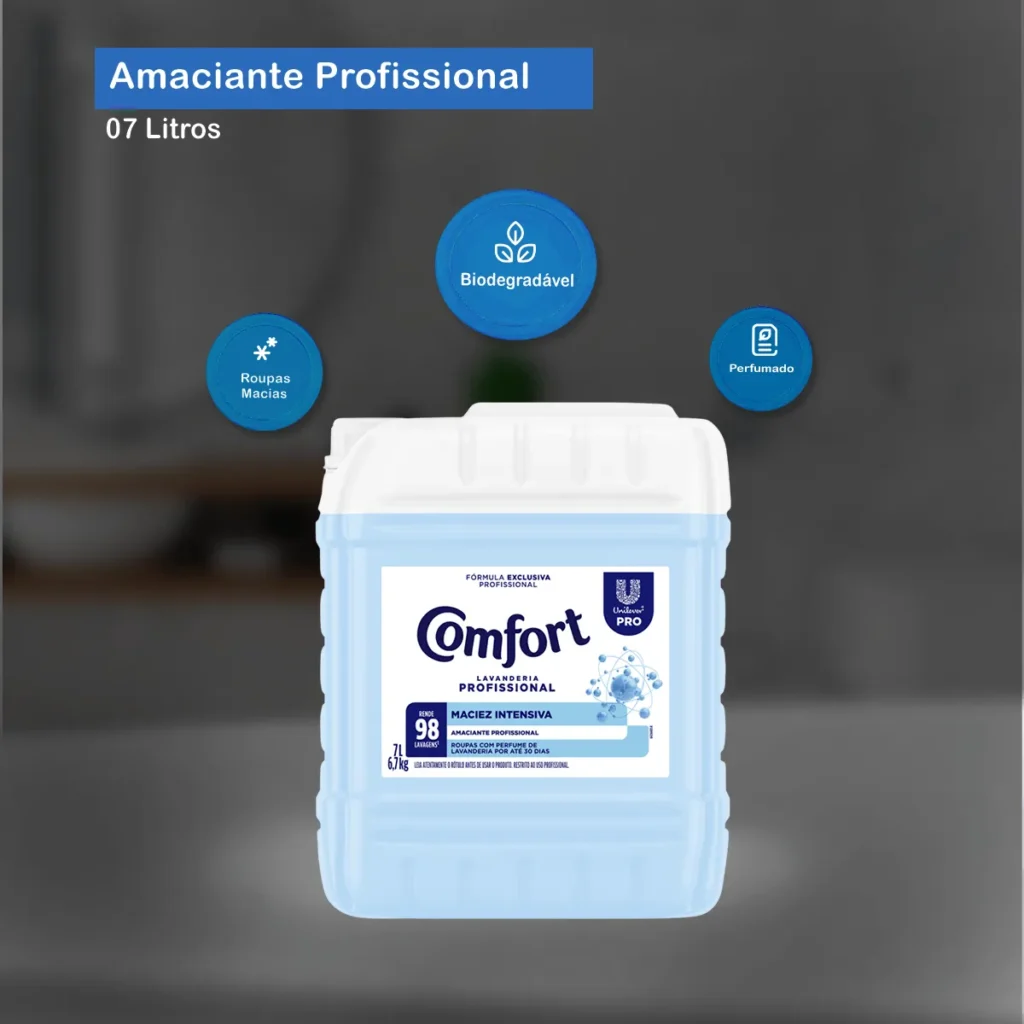 Amaciante Comfort Lavanderia Profissional 7L Elite M4