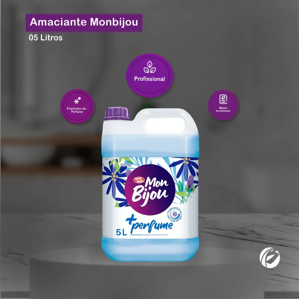 Amaciante Mon Bijou Mais Perfume Azul 5L Elite M4