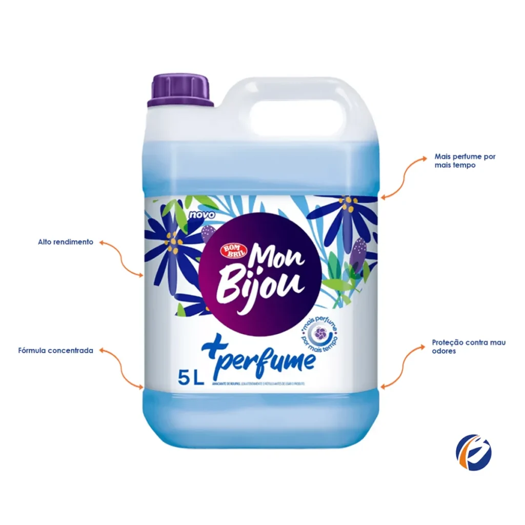 Amaciante Mon Bijou Mais Perfume Azul 5L Elite M4