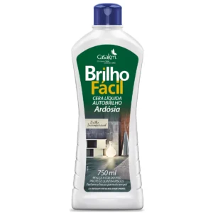 Frasco de Cera Líquida para Ardósia Brilho Fácil de 750ml com rótulo escuro e imagem de piso de ardósia | Elite M4