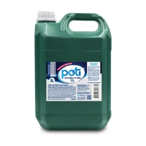 Frasco de Água Sanitária Poti 5L com rótulo da marca Poti | Elite M4