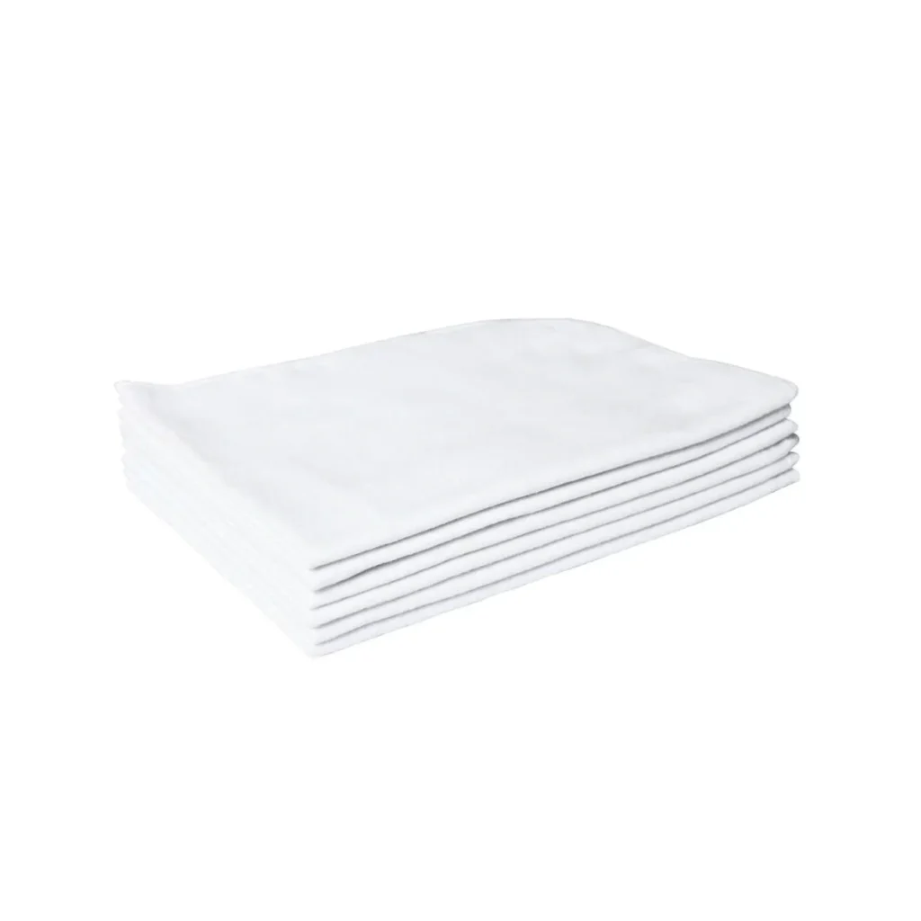 Flanela Branca Algodão 28x48cm Caebi Kit 6 Unidades | Elite M4