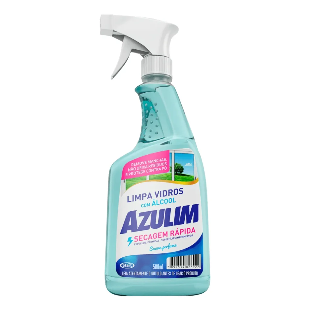 Limpa Vidros com Álcool Azulim 500ml Pulverizador | Elite M4