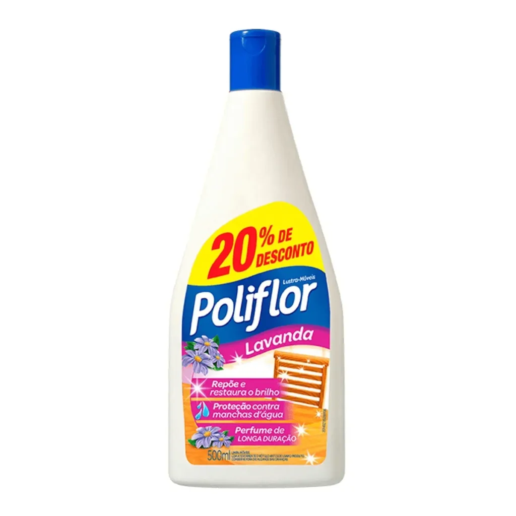Lustra Móveis Poliflor Lavanda 500ml | Elite M4