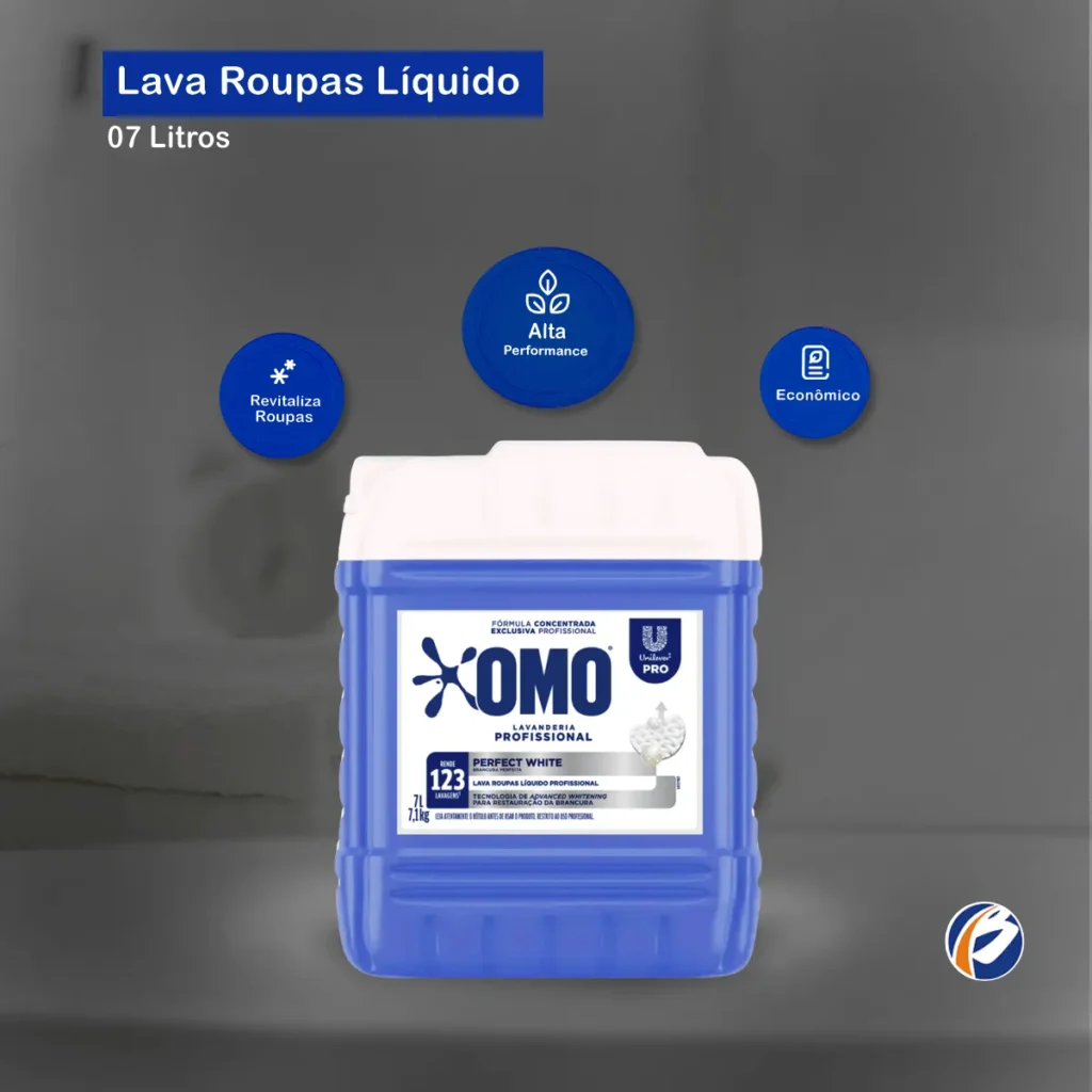 Omo Lava Roupas Líquido Perfect White 7L Elite M4