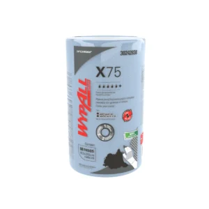 Pacote de Pano Multiuso Wypall X75 Azul com 60 panos (42,3cm x 27,6cm) para limpeza industrial e pesada. Elite M4