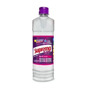 Frasco de 500ml do Removedor Perfumado Suprema Florata, com rótulo em destaque e líquido translúcido, sobre um fundo claro. | Elite M4
