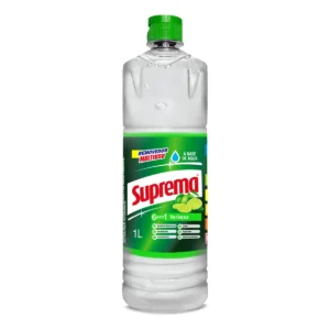 Frasco de 1 litro do Removedor Perfumado Suprema Verbena, com rótulo em destaque e líquido translúcido, sobre um fundo claro. | Elite M4