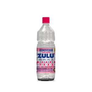 Frasco de 900ml do Removedor Perfumado Zulu, com rótulo vibrante e líquido translúcido, sobre um fundo claro. | Elite M4
