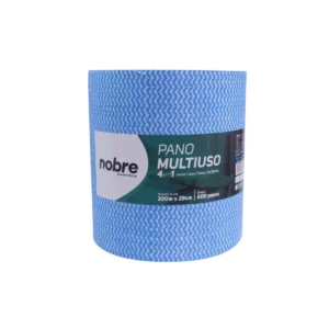 Rolo de Pano Multiuso Nobre Azul com 28cm de largura e 300m de comprimento para uso profissional. Elite M4