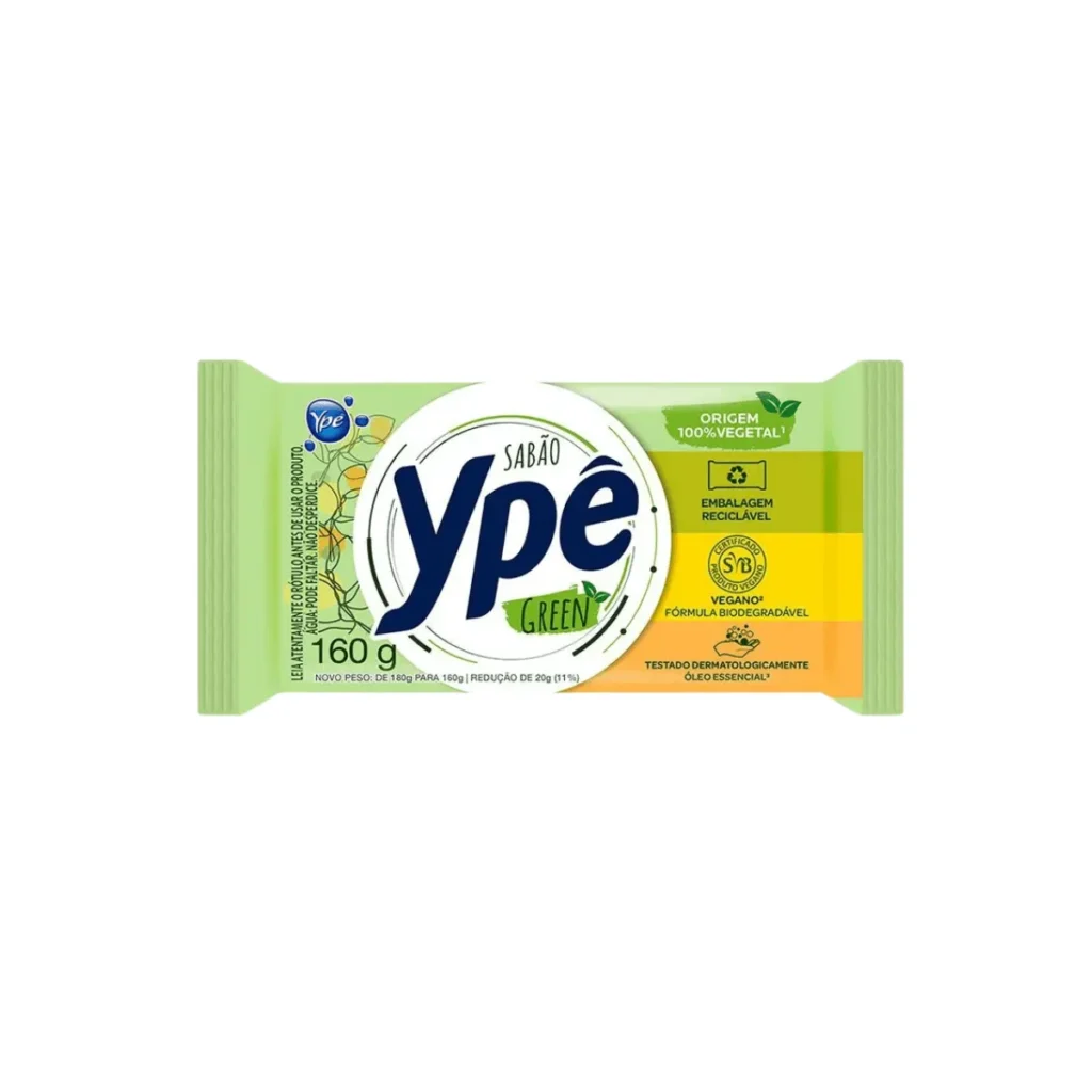 Sabão em Barra Ypê Natural Green 160g Elite M4