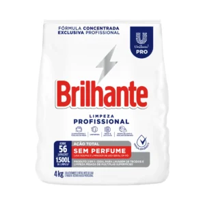 Embalagem de Sabão em Pó Brilhante Ação Total Sem Perfume de 4kg | Elite M4