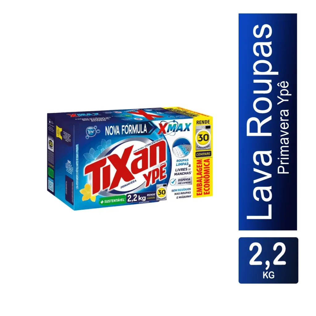 Embalagem de Lava Roupas em Pó Tixan Ypê Primavera de 2,2kg | Elite M4