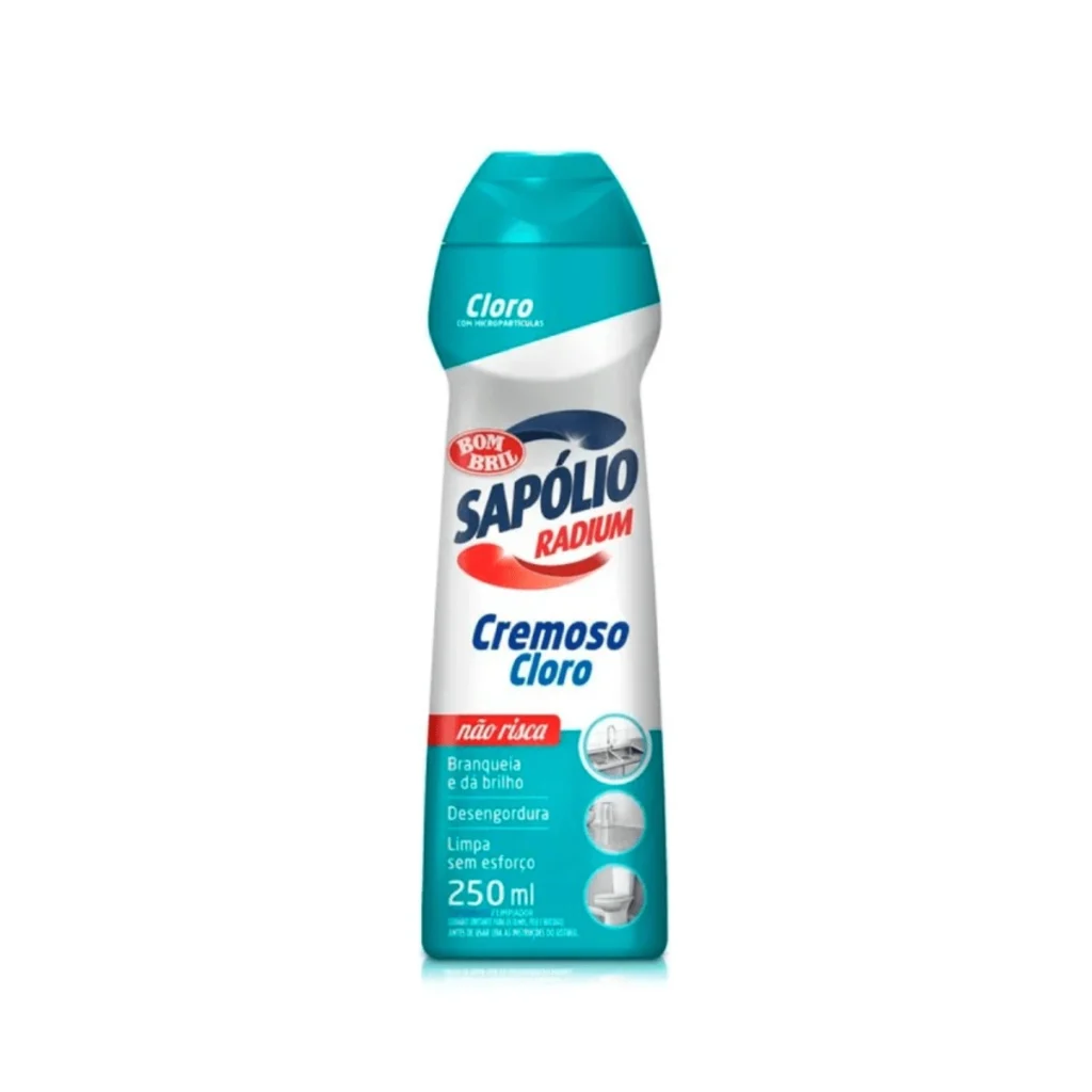 Sapólio Líquido Radium com Cloro 250ml - Limpeza Desinfetante \ Elite M4