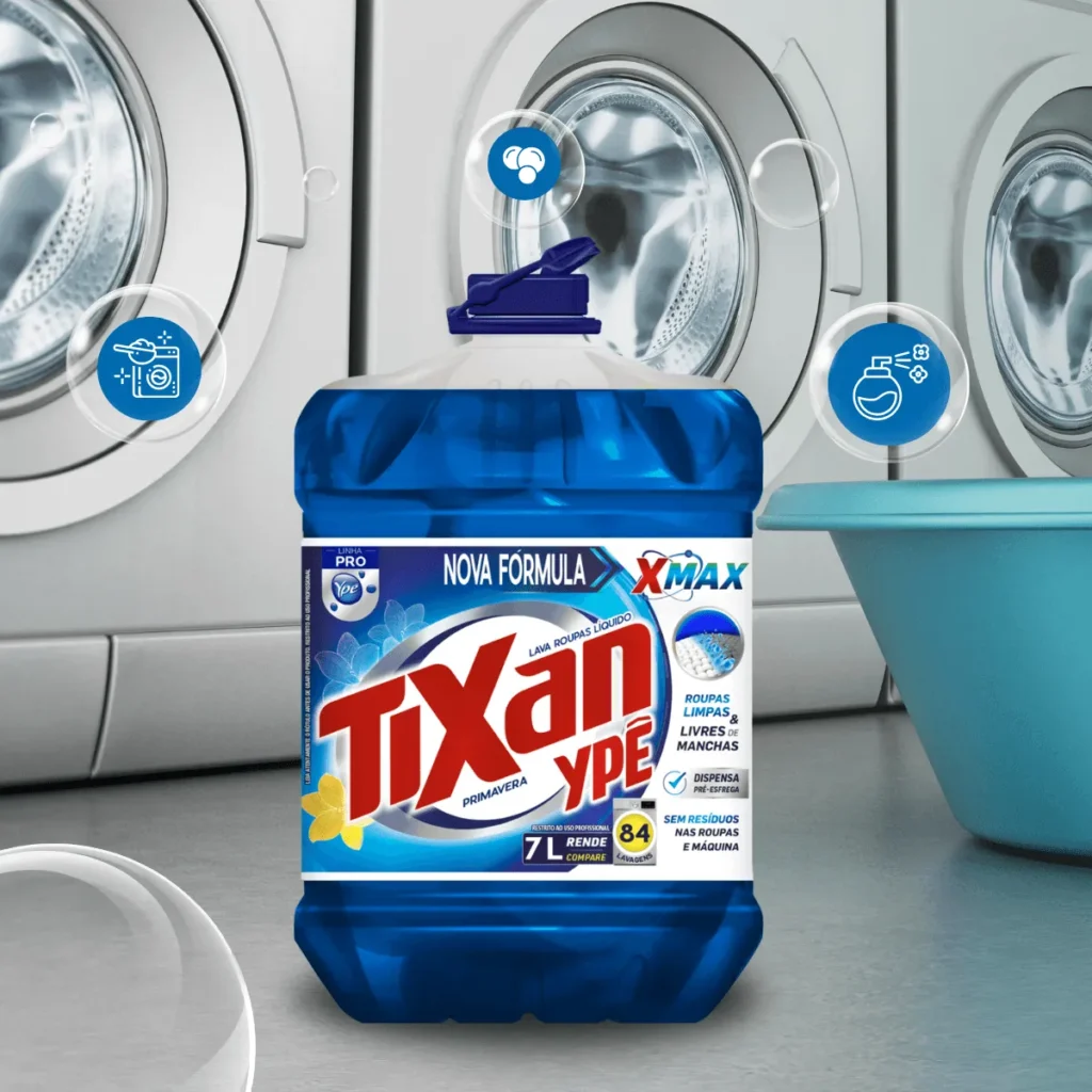 Tixan Ypê Lava Roupas Líquido Profissional 7L Elite M4